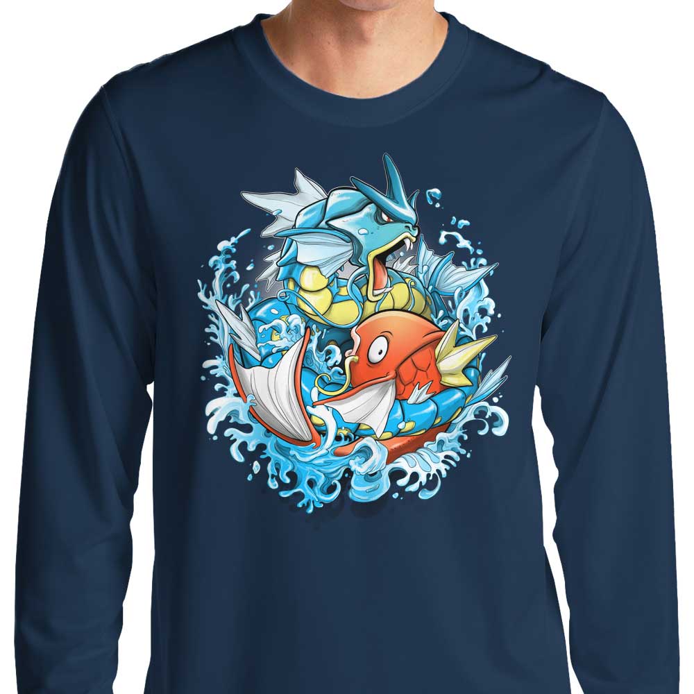 Alemaglia's Slash Koi Long - Sleeve Comfortable T - Shirt