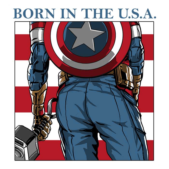 XENOS Long Sleeve 'Born in the USA' Comfortable T-Shirt