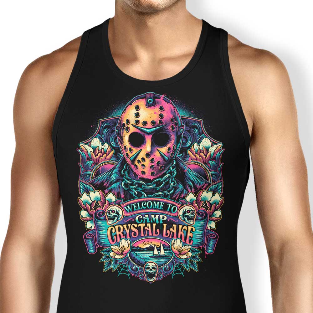 Glitchygorilla's 'Welcome to Camp Crystal Lake' Men's and Women's Comfortable Tank Tops