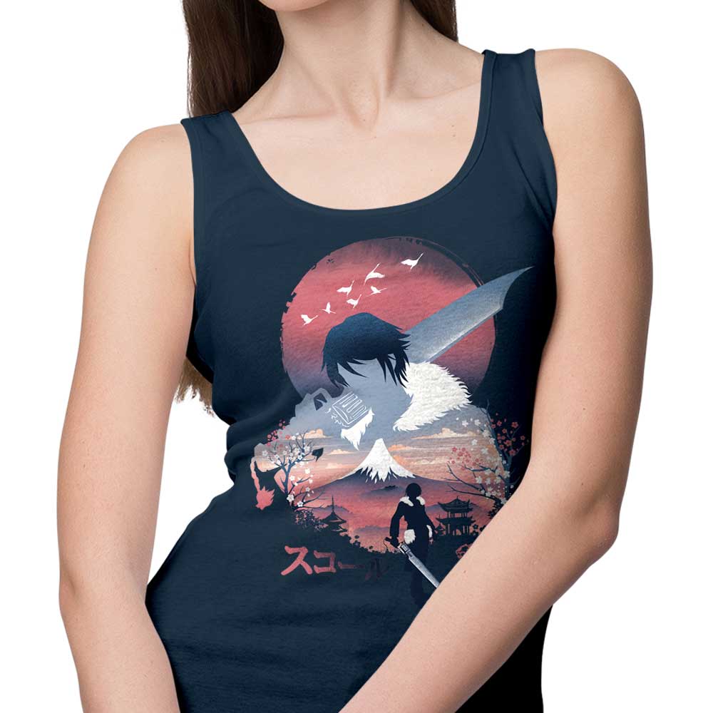 Stylish Squall Ukiyo-e Design Men's and Women's Unisex Tank Top