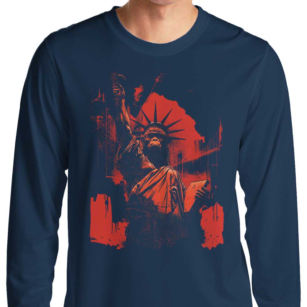 Kharmazero's Primal Liberty Long Sleeve Crewneck T - Shirt for Men and Women