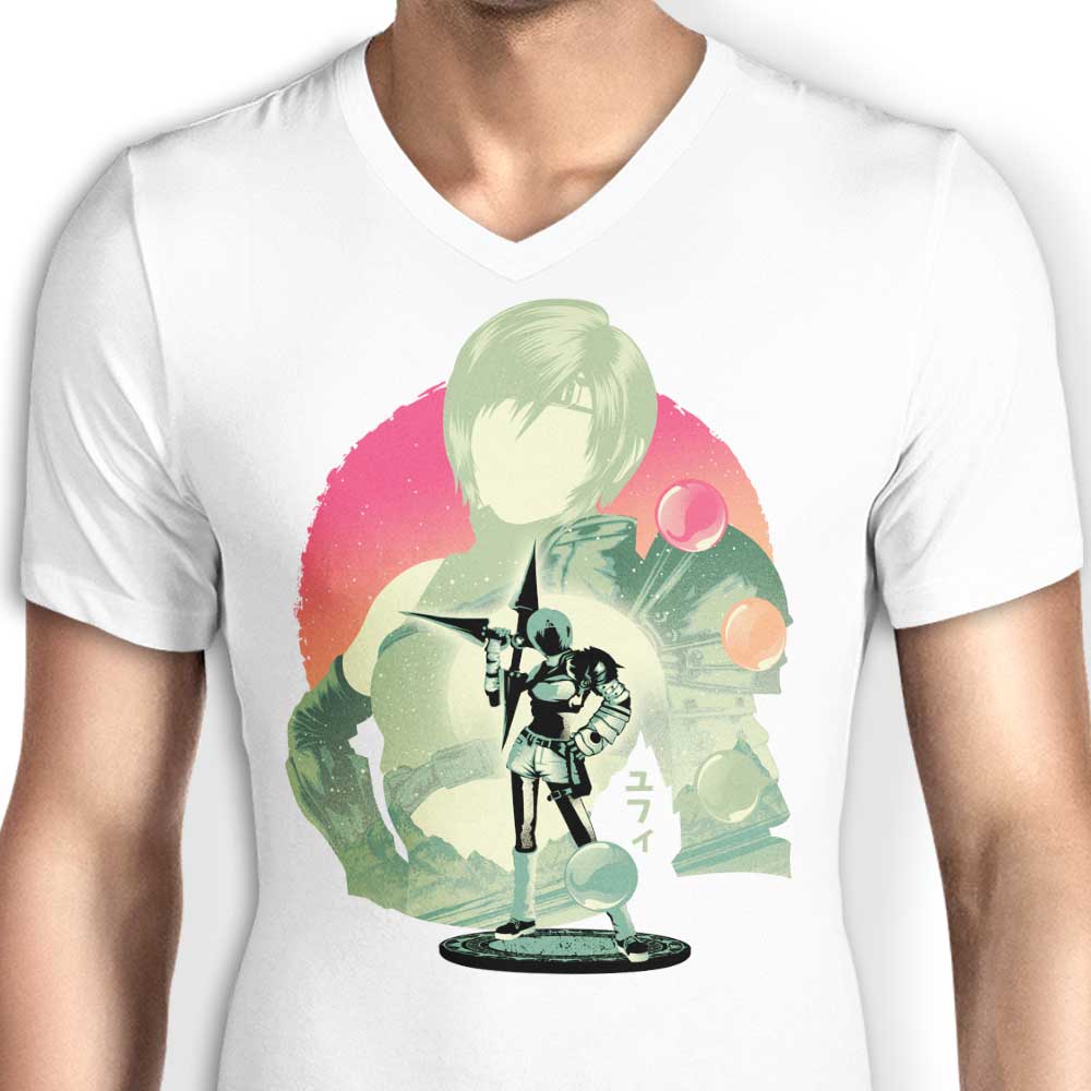 Hypertwenty's Men's V-Neck Ninja Materia Hunting T-Shirt