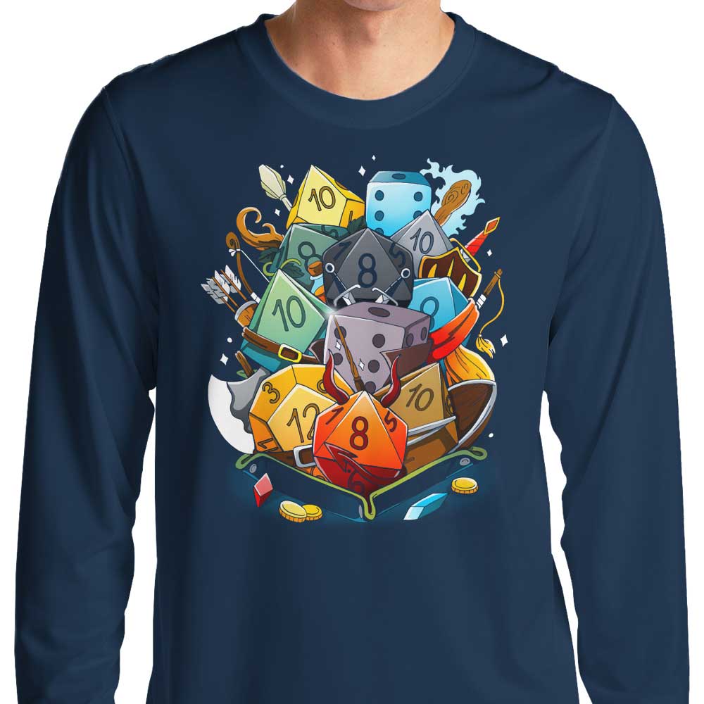 Long Sleeve 'Dice Holder' T-Shirt with Comfort Features