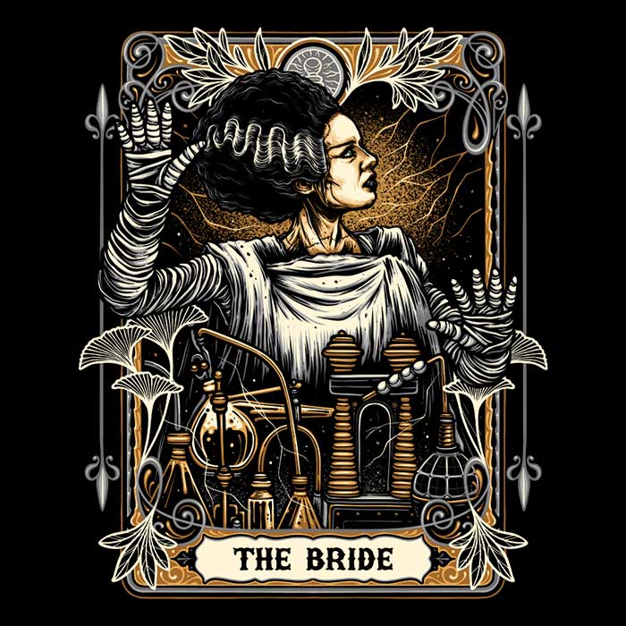 Long Sleeve Themed 'The Bride' T-Shirt by Glitchygorilla