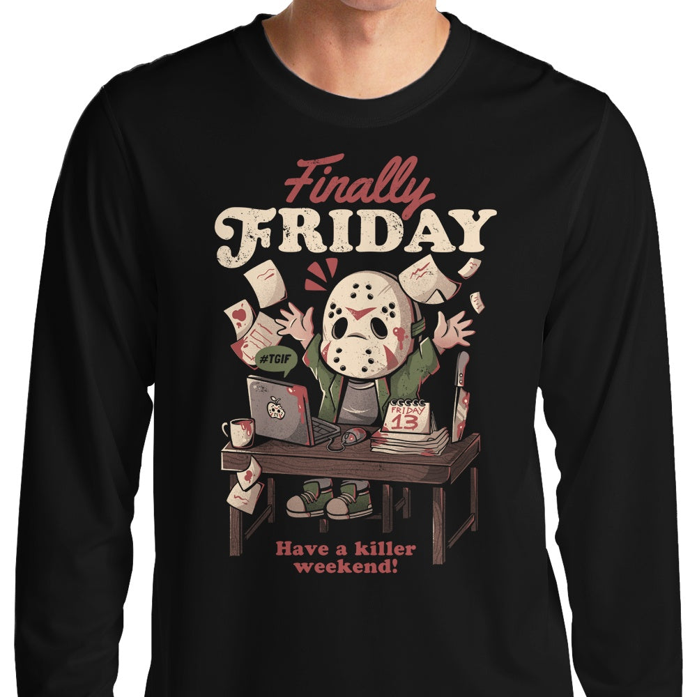 Finally Friday Long Sleeve Crewneck T-Shirt for Men and Women