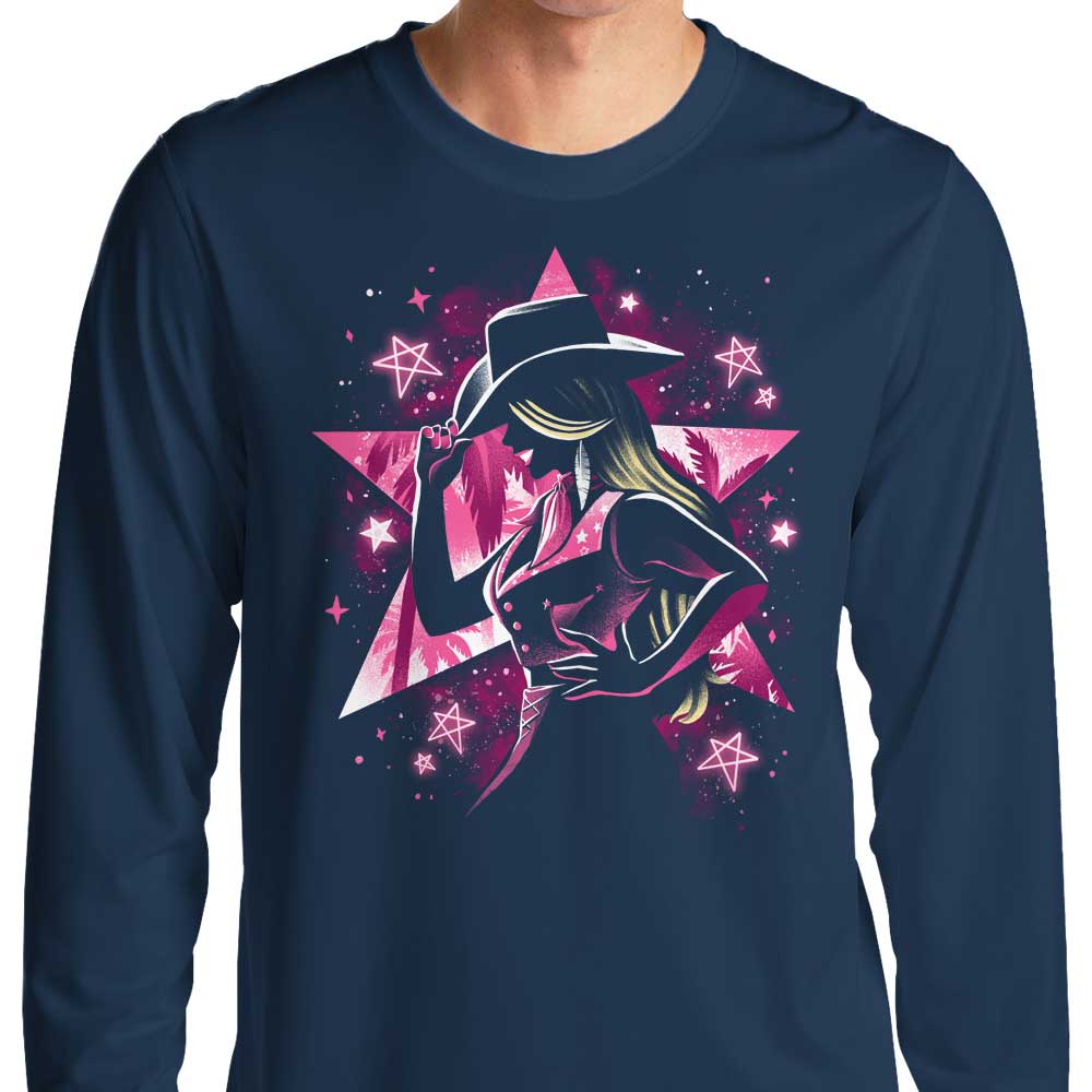 Alemaglia's Long Sleeve Malibu Cowgirl T - Shirt in S to 4XL