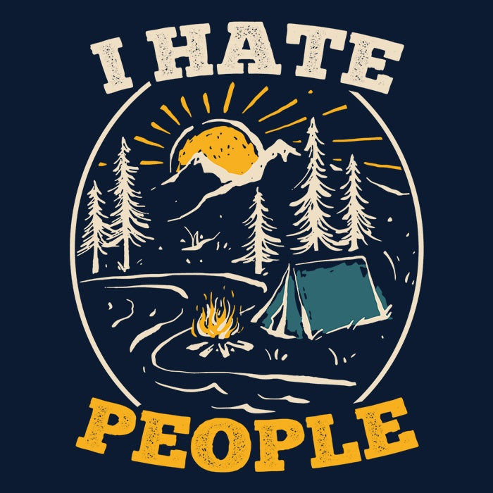 Long Sleeve T-Shirt with the 'I Dislike People' Slogan from CoD Designs