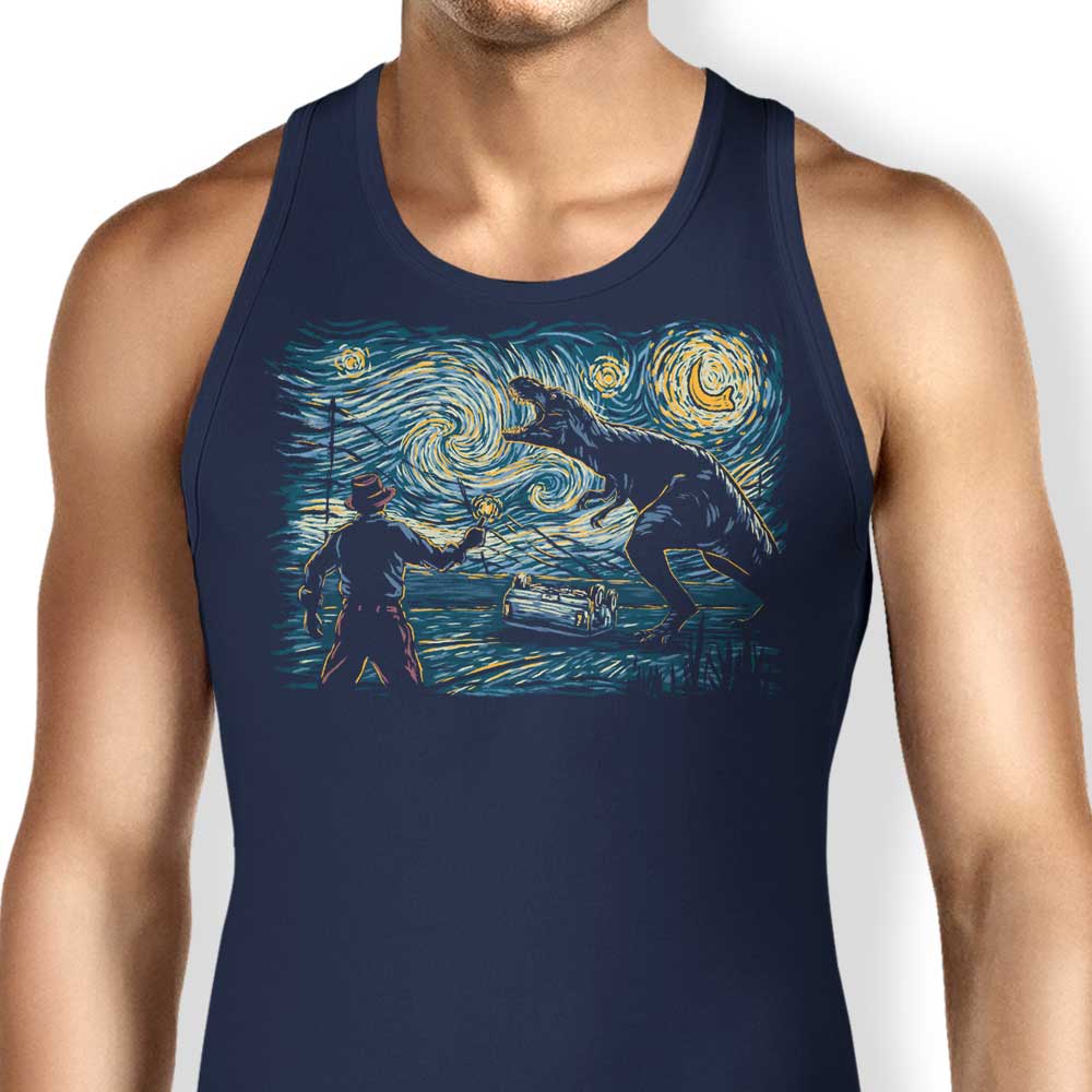 Jurassic Night Themed Women's Tank Top for Casual Wear