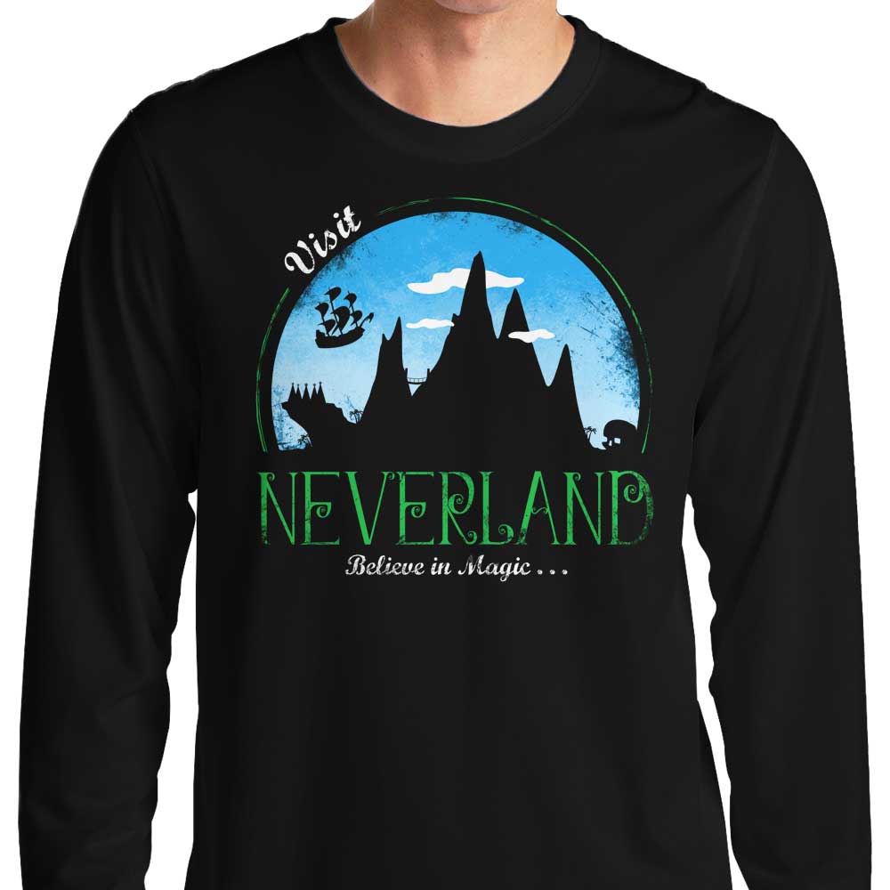 Soulkr's Long Sleeve 'Visit Neverland' T - Shirt for All Sizes
