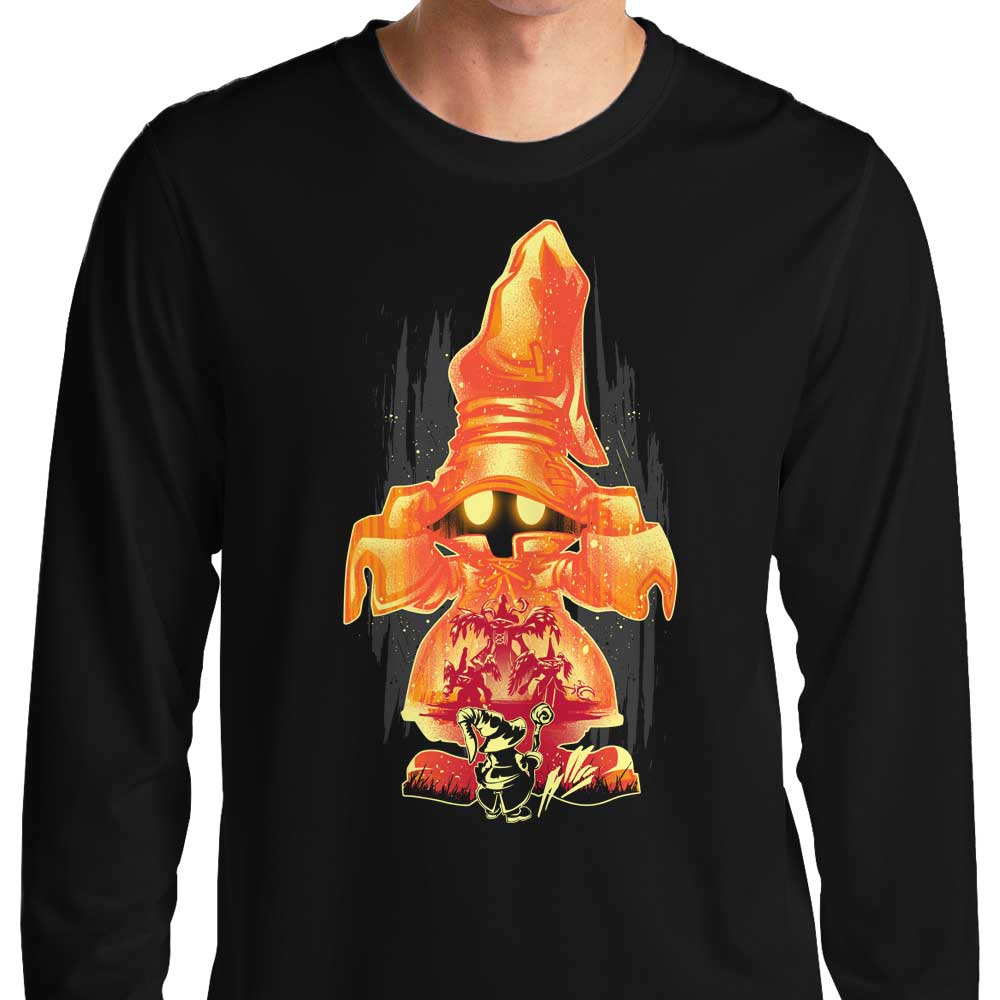 Hypertwenty's Black Wizard Long - Sleeve Crewneck T - Shirt in S to 4XL Sizes