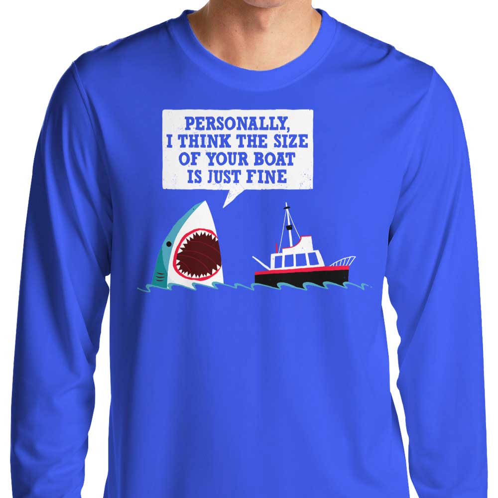 Polite Jaws Long Sleeve Crewneck T-Shirt by DinoMike