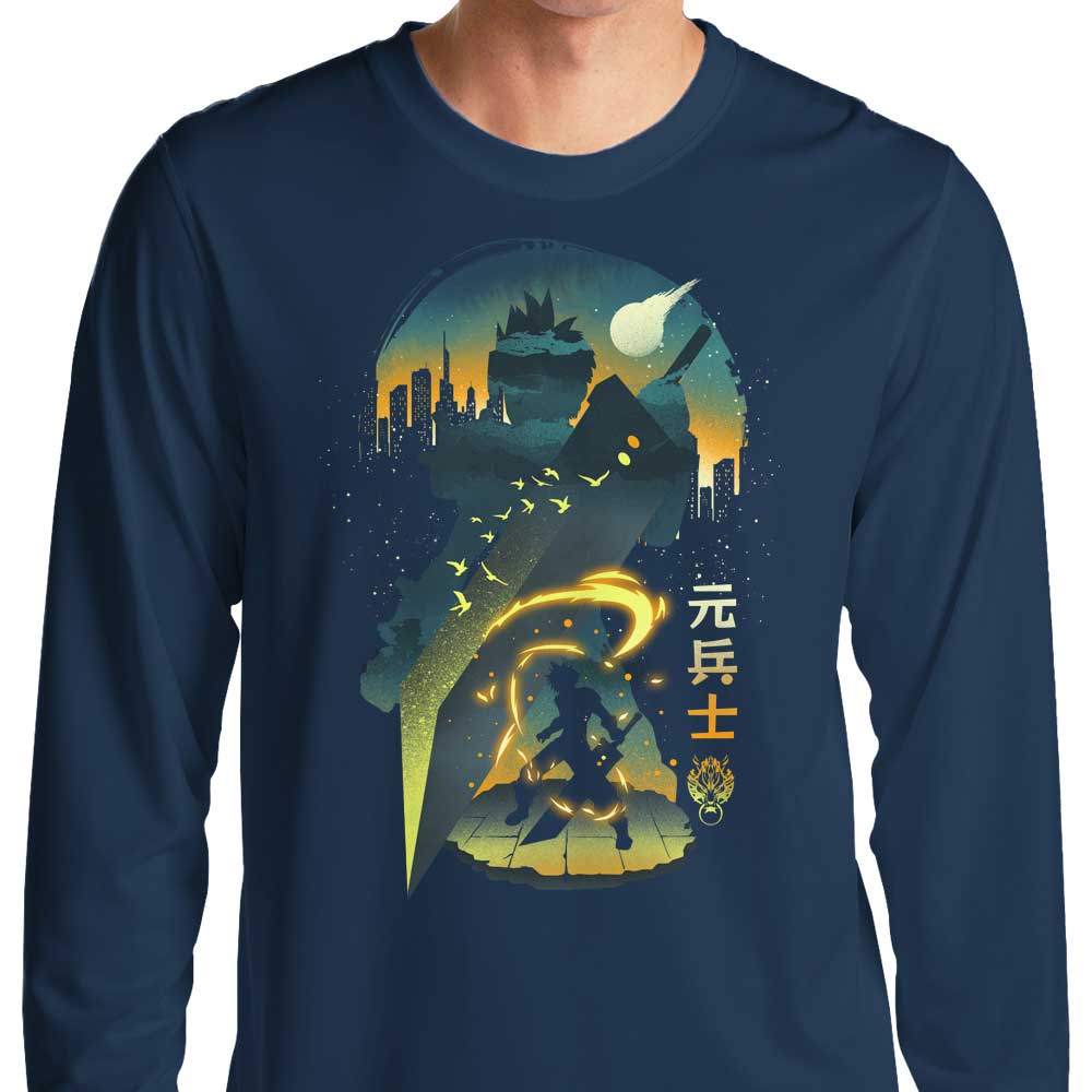 Long Sleeve T-Shirt Featuring Ex-Soldier's Silhouette