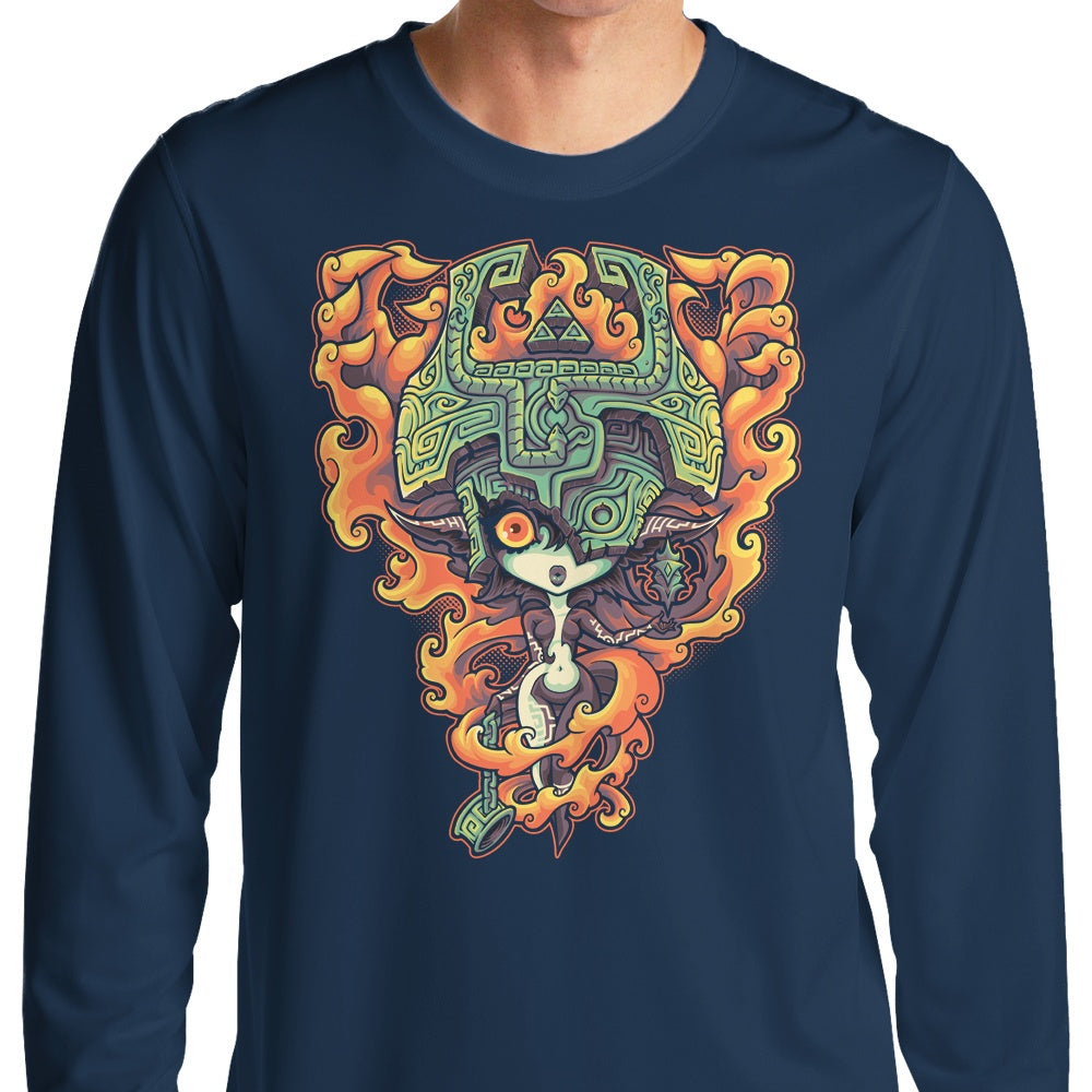 Midnight-themed Long Sleeve Crewneck T-Shirt by Jehsee