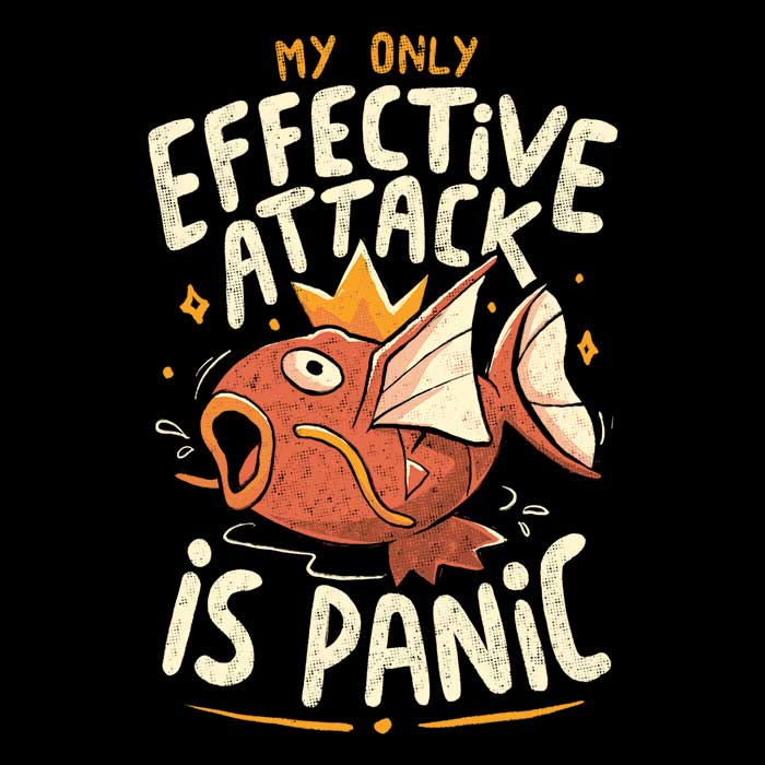 Men's V-Neck 'Panic Attack' T-Shirt by Arigatees