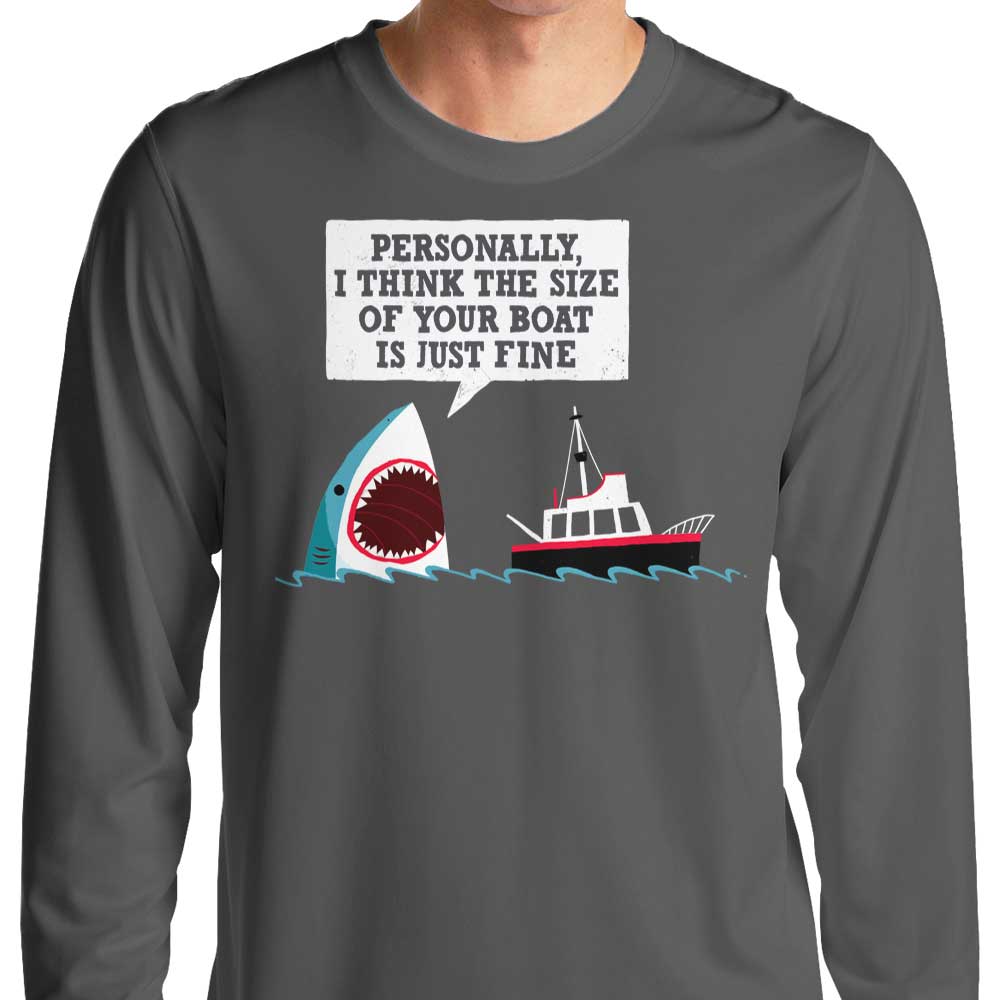 Polite Jaws Long Sleeve Crewneck T-Shirt by DinoMike