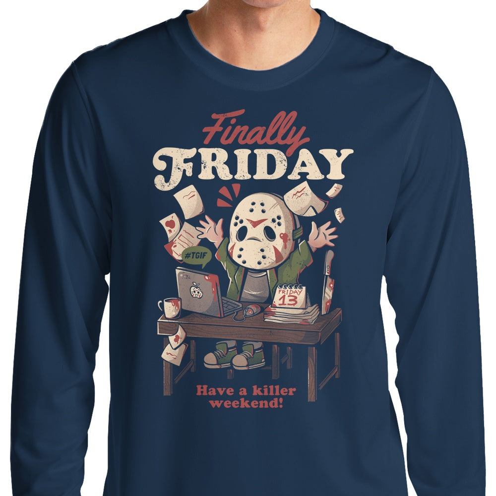 Finally Friday Long Sleeve Crewneck T-Shirt for Men and Women