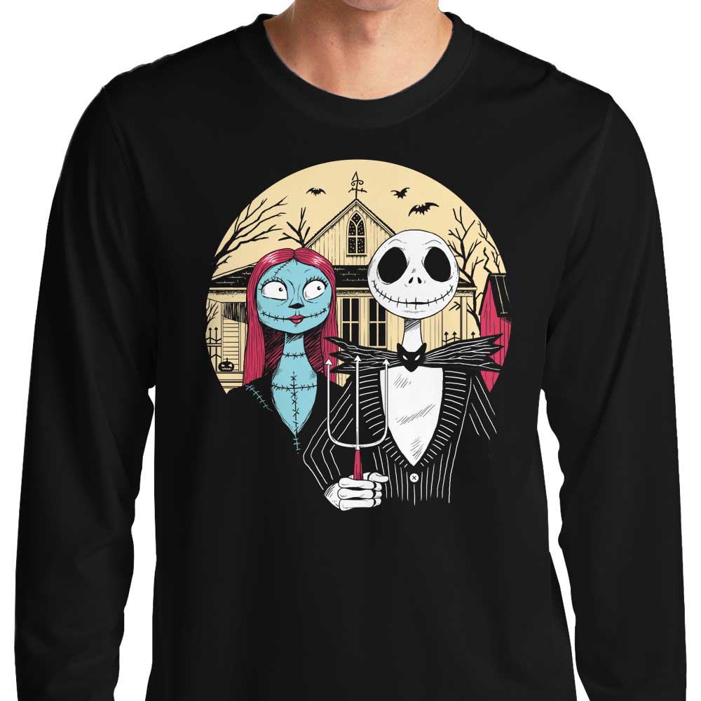 Gothic Nightmare-themed Long Sleeve Crewneck T-Shirt by XENOS