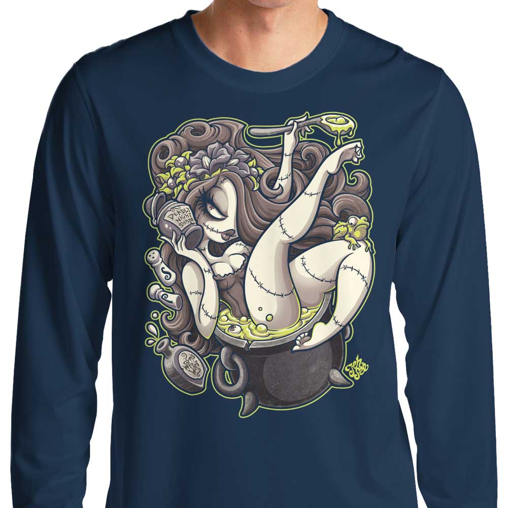 Deadly Nightshade Long Sleeve Crewneck T - Shirt by Jehsee