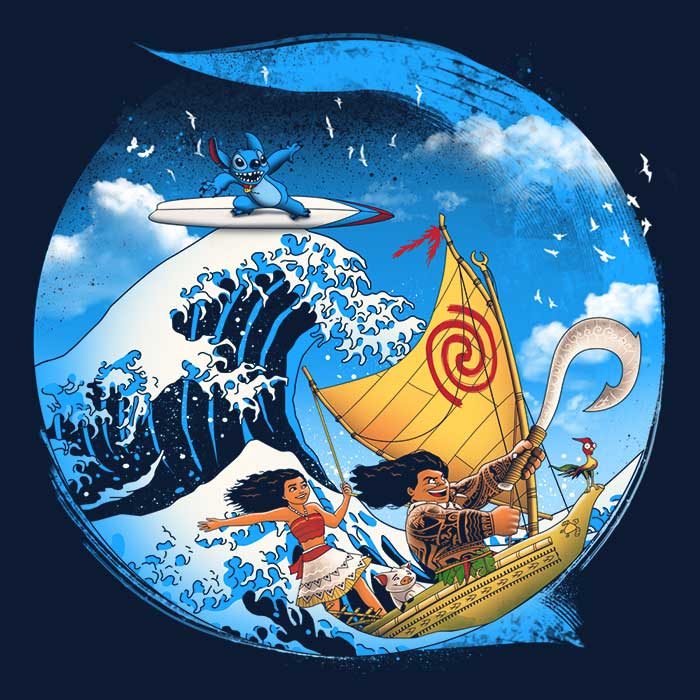 XENOS Tropical Adventure Long Sleeve Crewneck T-Shirt in S - 4XL