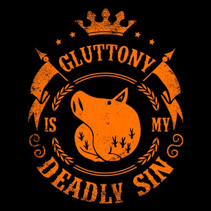 Typhoonic Art's 'Gluttony is My Sin' Comfortable Long Sleeve T - Shirt