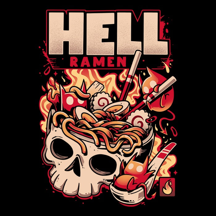 Long Sleeve Hell-Ramen Graphic T-Shirt by Snouleaf
