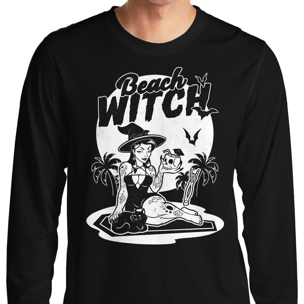Beach Witch Fashionable Long Sleeve Crewneck T - Shirt for All Sizes