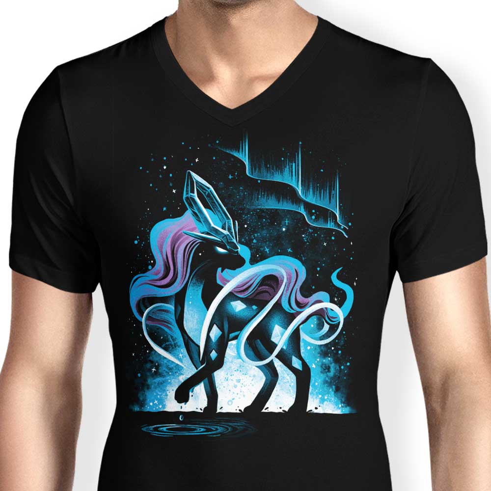 Men's V-Neck T-Shirt - The Pure Crystal Beast