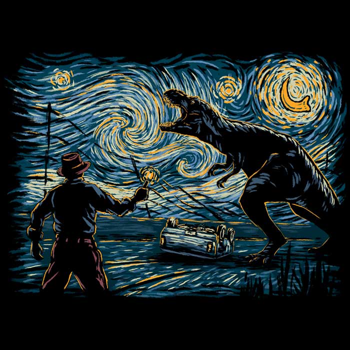 Jurassic Night Themed Women's Tank Top for Casual Wear