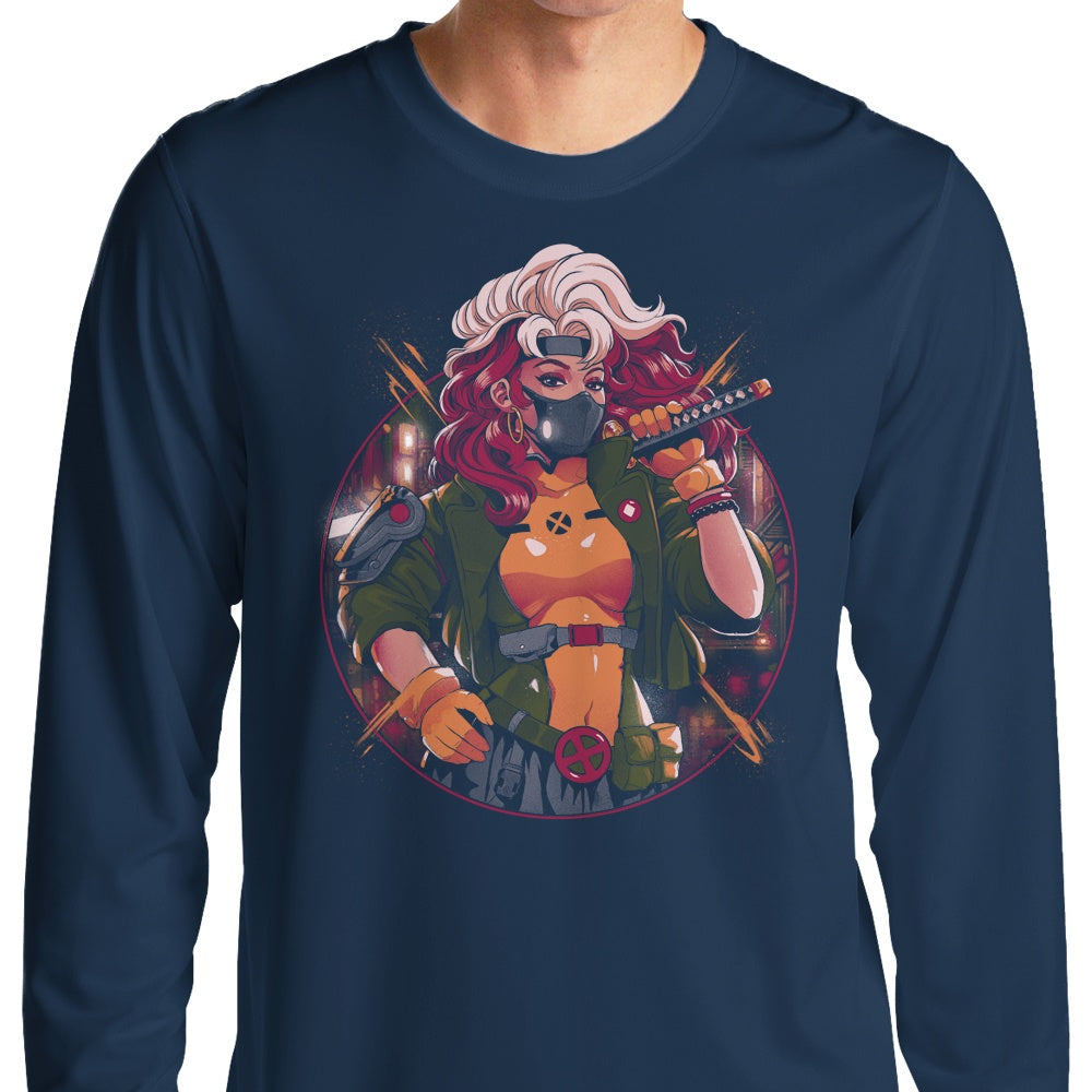 Samurai Mutant Design Long Sleeve Men's Casual T-Shirt