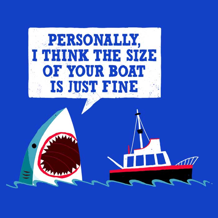 Polite Jaws Long Sleeve Crewneck T-Shirt by DinoMike