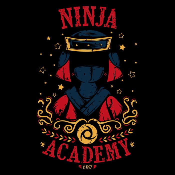 Soulkr's Ninja Academy-themed Long Sleeve Crewneck T-Shirt for Men and Women