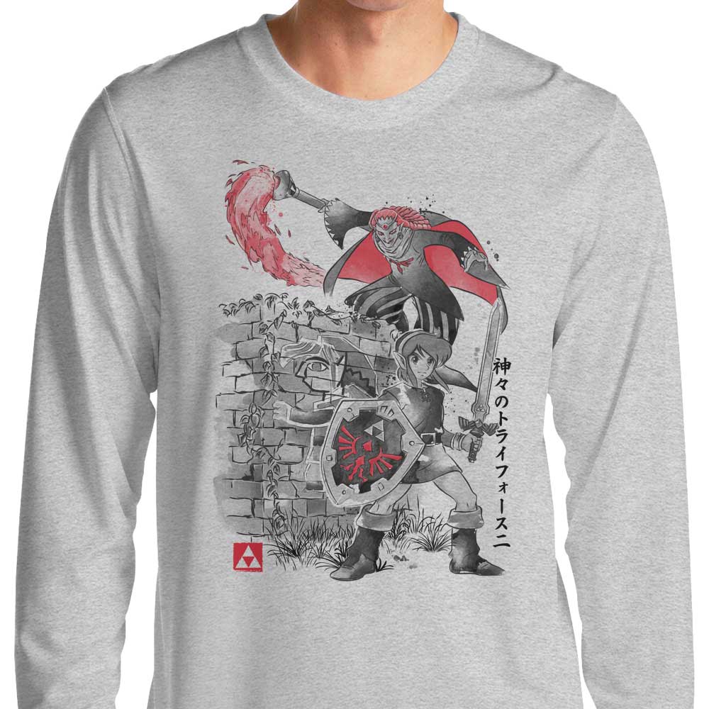 Dr. Monekers' Between Worlds Sumi-e Long Sleeve Comfortable T-Shirt