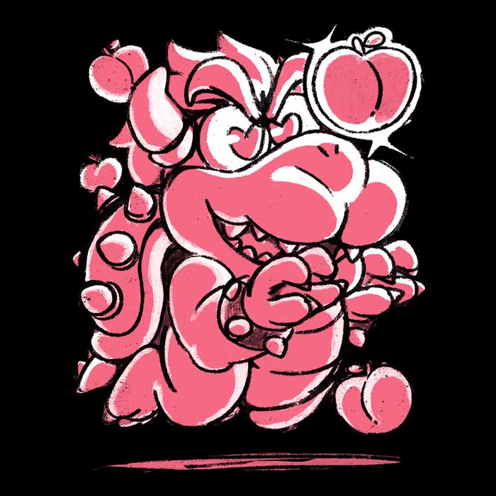 Fitas Artwork's Adorable Peaches Love Long - Sleeve T - Shirt