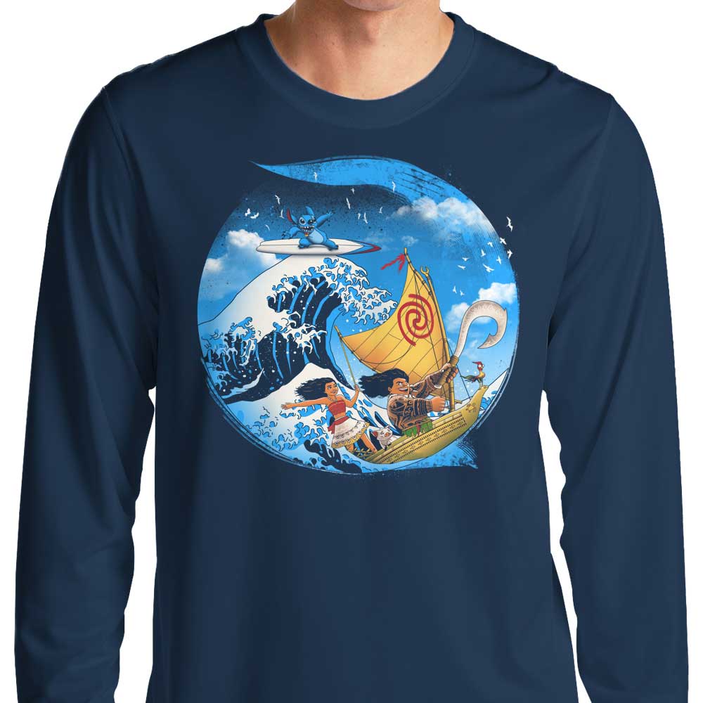 XENOS Tropical Adventure Long Sleeve Crewneck T-Shirt in S - 4XL