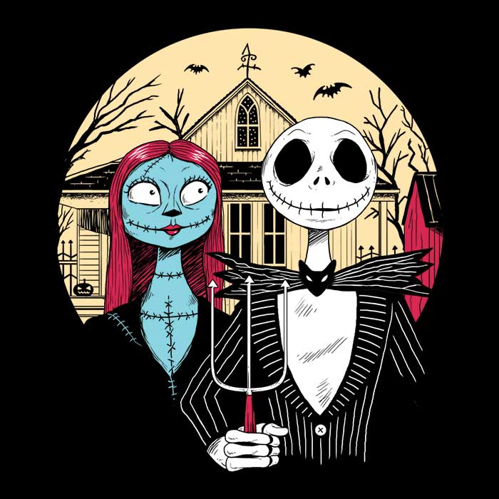Gothic Nightmare-themed Long Sleeve Crewneck T-Shirt by XENOS