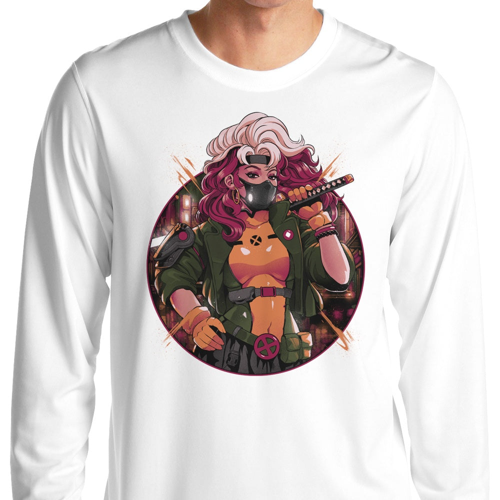 Samurai Mutant Design Long Sleeve Men's Casual T-Shirt