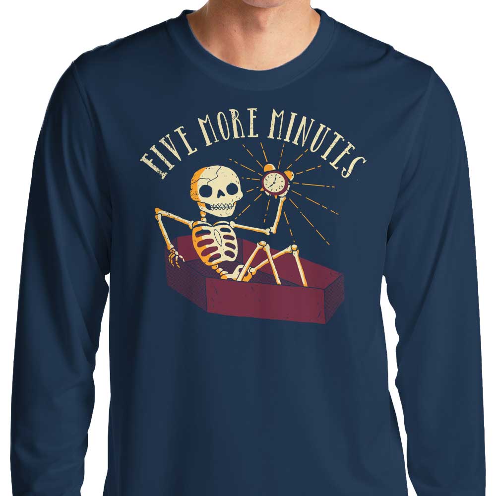 DinoMike's Five More Minutes Long Sleeve Crewneck T - Shirt for Casual Wear