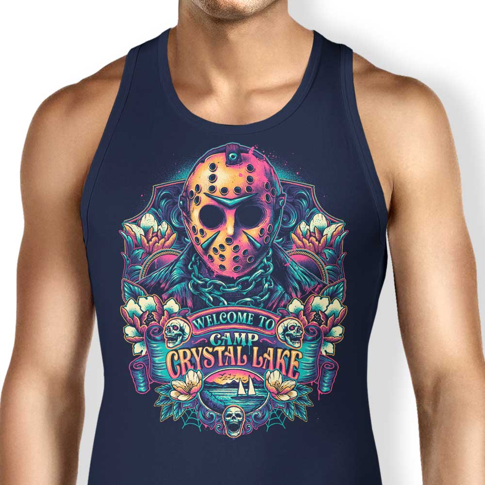 Glitchygorilla's 'Welcome to Camp Crystal Lake' Men's and Women's Comfortable Tank Tops