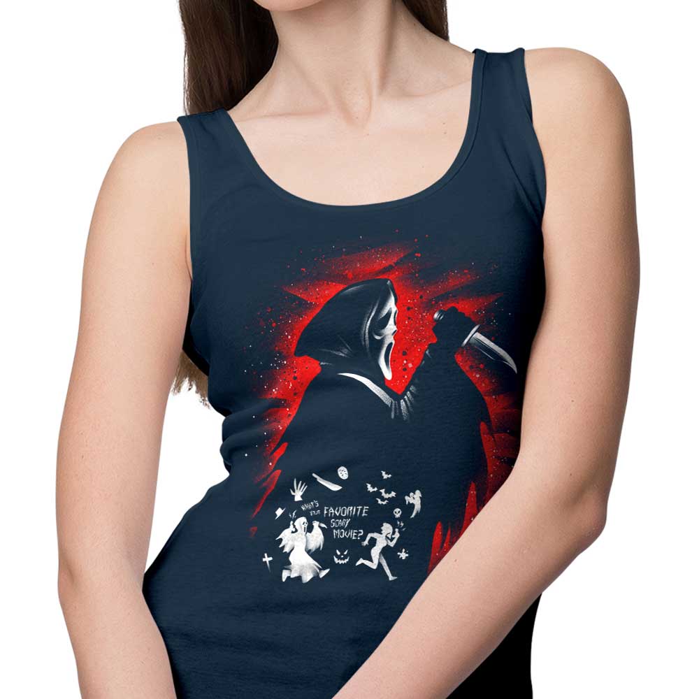 Alemaglia's Stylish Ghost Face Design Tank Top