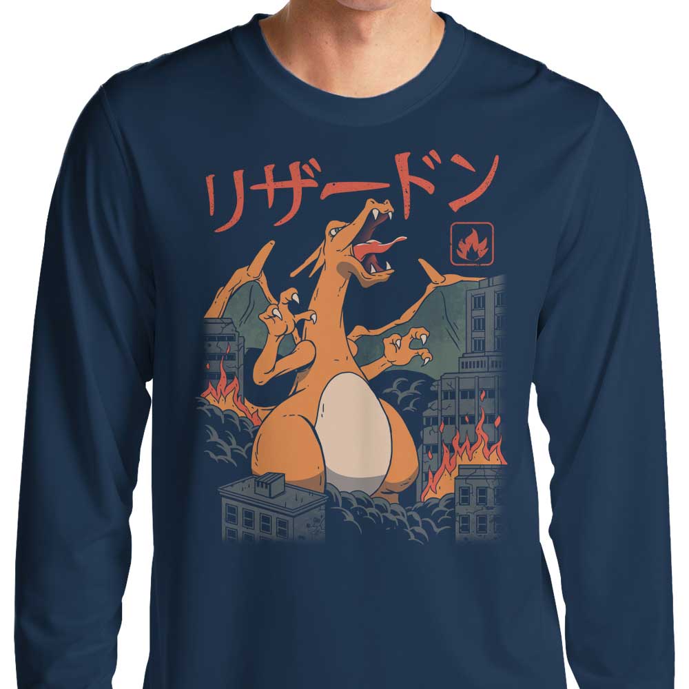 Long Sleeve Fire Kaiju T-Shirt by XENOS