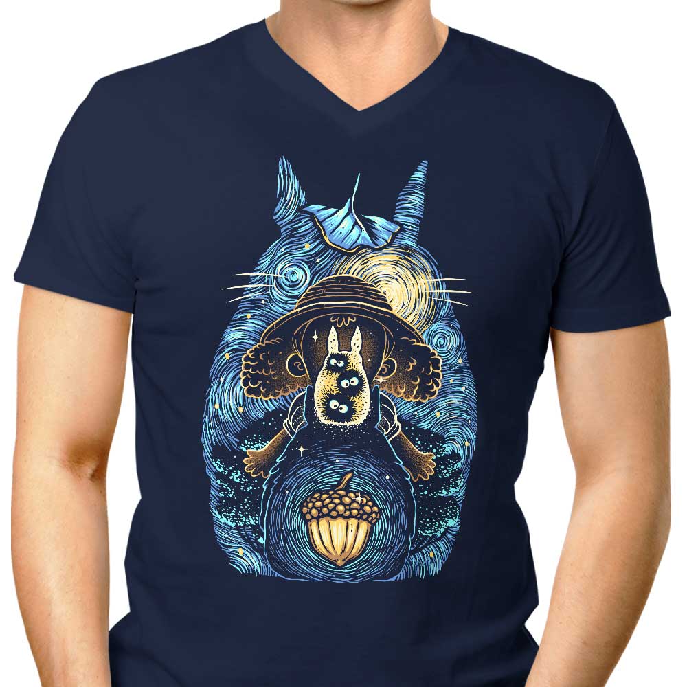 Glitchygorilla Men's V-Neck - Neighbors in the Night Style