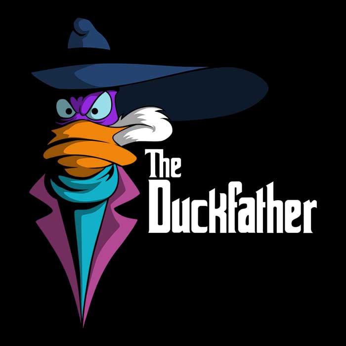 The Duckfather Men's Long Sleeve Crewneck T-Shirt by Firebeard