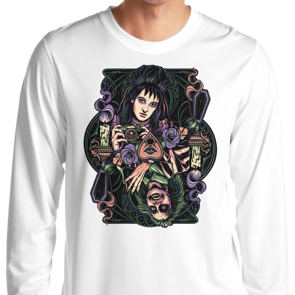Unique Card Design Long Sleeve Crewneck T - Shirt by Momma Gorilla
