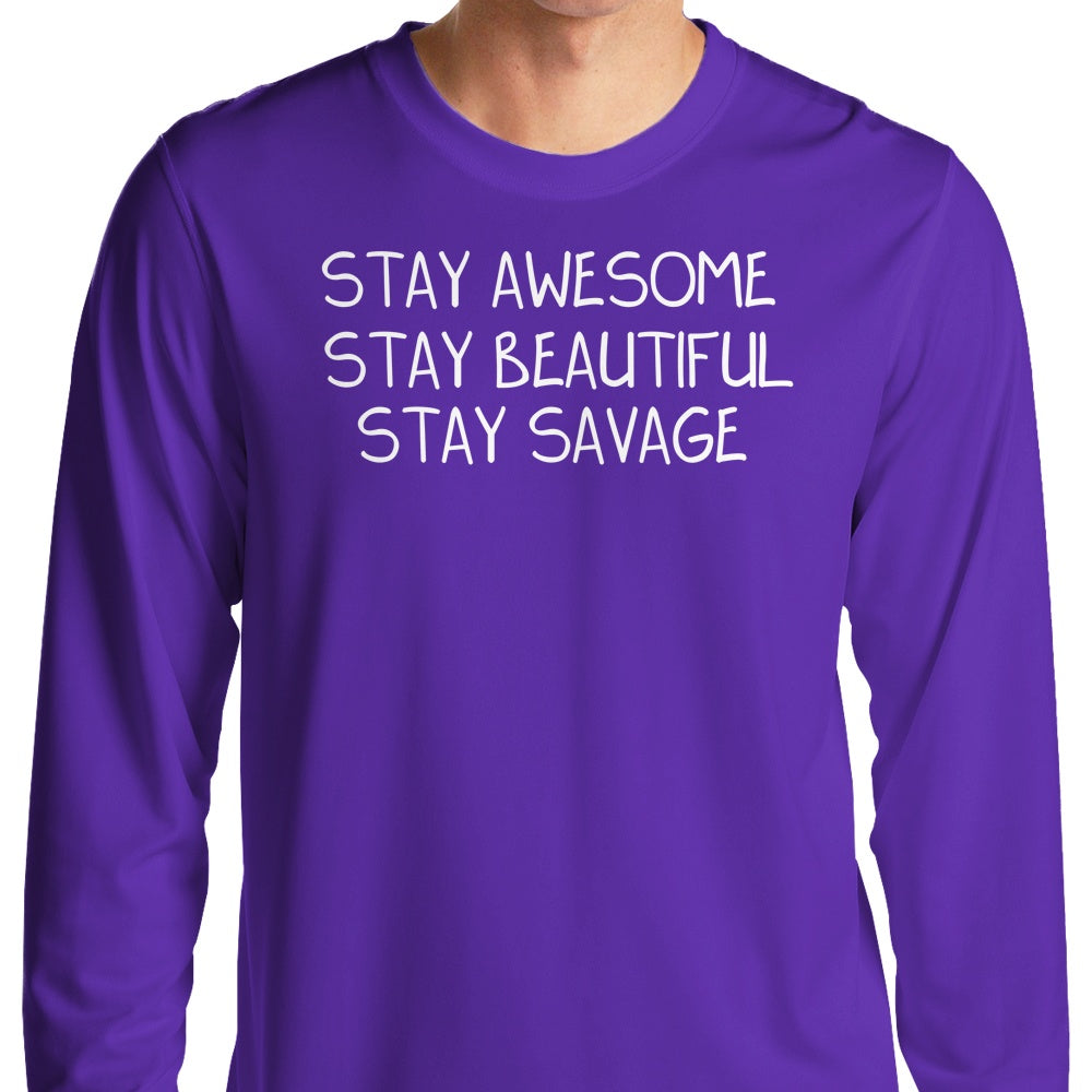 MissClick's Alternative 'Stay Savage' Long Sleeve Crewneck T - Shirt for All Sizes