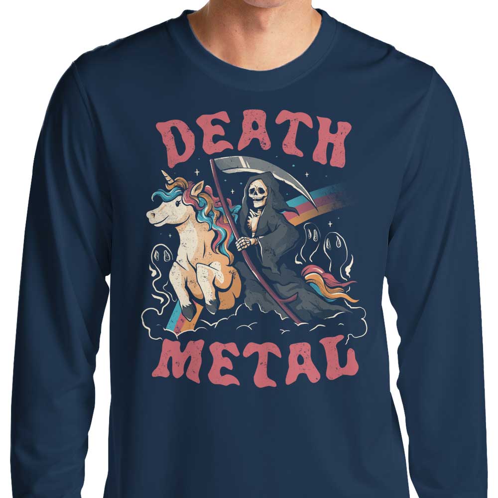 Edu.ely's Stylish Long Sleeve Death Metal T-Shirt