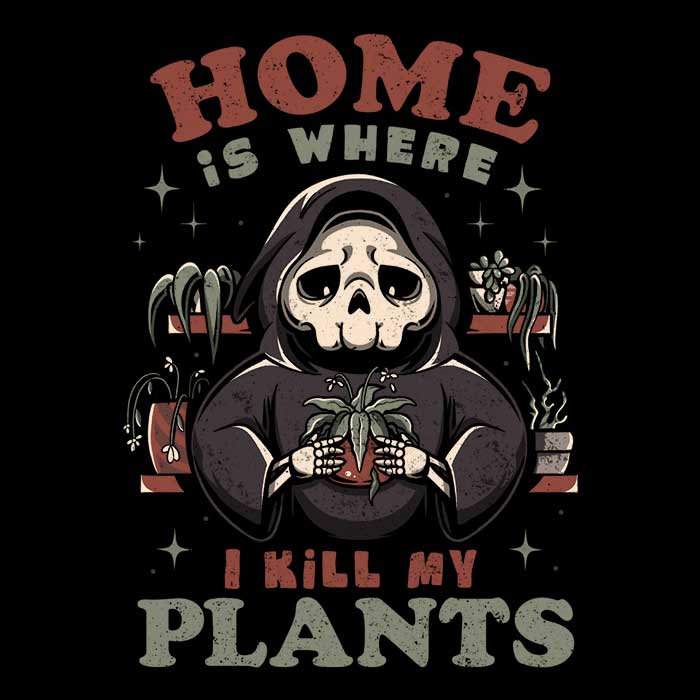 Long Sleeve 'Where I Kill My Plants' T - Shirt for All Sizes
