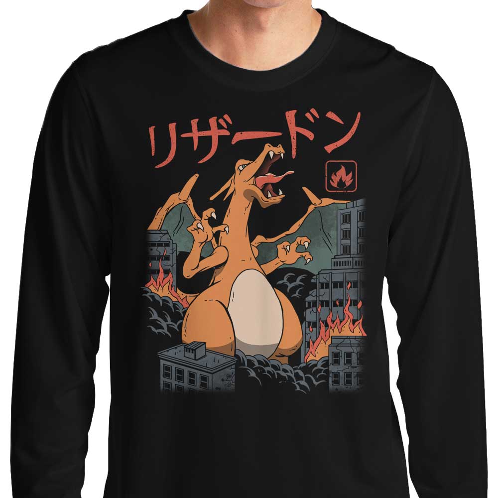 Long Sleeve Fire Kaiju T-Shirt by XENOS