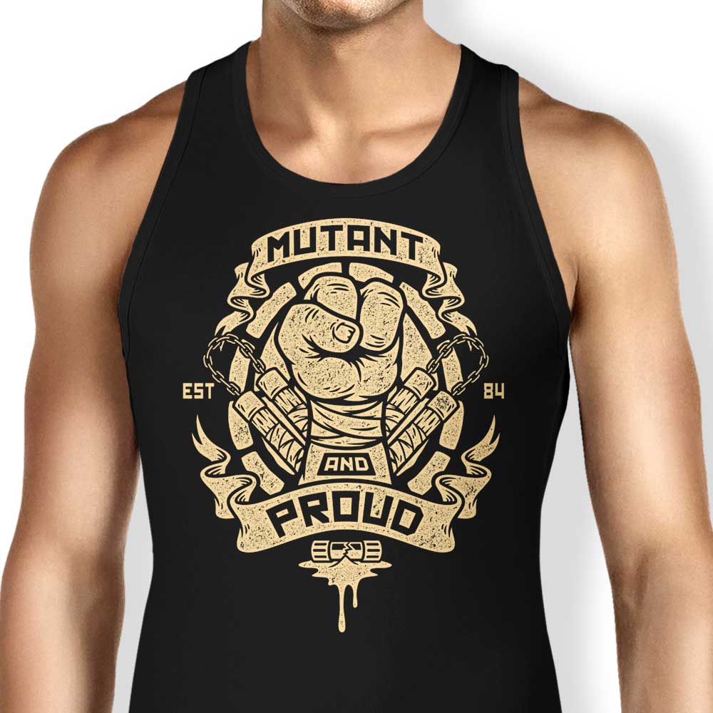 Proud Mutant: Mikey Tank Top - A Striking Design by Brandon Wilhelm Art