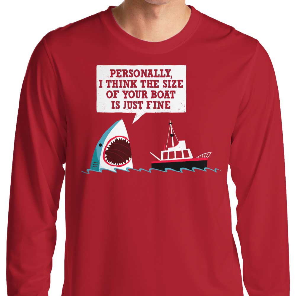 Polite Jaws Long Sleeve Crewneck T-Shirt by DinoMike