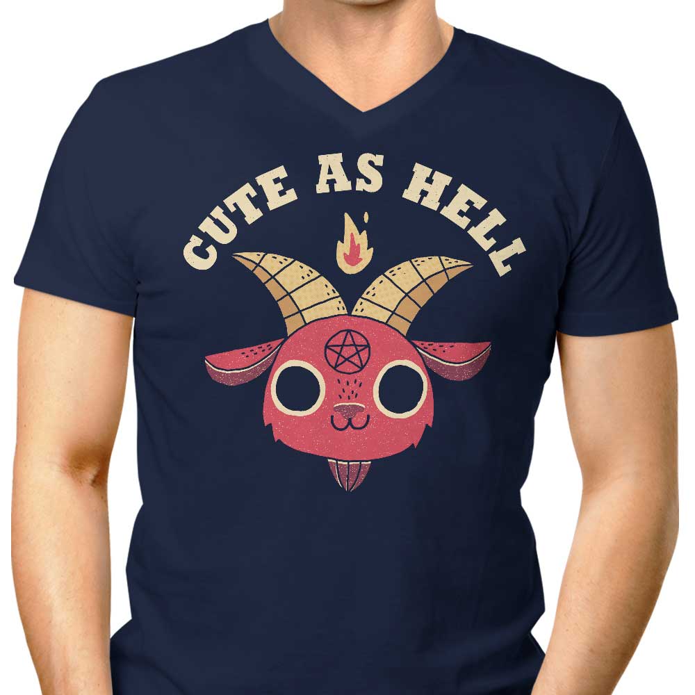 Super Cute Men's V-Neck T-Shirt - 'Cute as Hell'